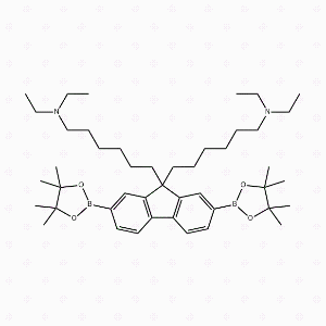 2,7-二（4,4,5,5-四甲基-1,3,2-二氧苯甲醛-2-基）-9,9-二（6-（N，N-二乙氨基）己基）芴