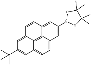 2-[7-(叔丁基)芘-2-基]-4,4,5,5-四甲基-1,3,2-二氧杂环戊硼烷 CAS：1270030-08-4 