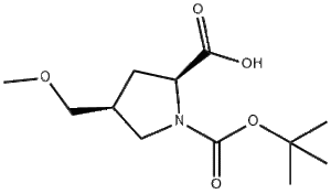(2S,4S)-1-(叔丁氧羰基)-4-(甲氧甲基)吡咯啉-2-羧酸 CAS：1378388-16-9 现货供应