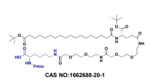 Fmoc-L-Lys[Oct-(otBu)-Glu-(otBu)-AEEA-AEEA]-OH