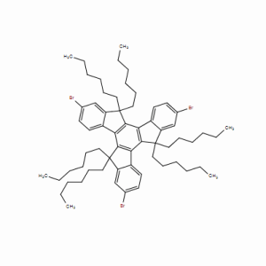 2,7,12-三溴-5,5',10,10',15,15'-六己基三聚茚CAS号600172-86-9；现货优势供应！