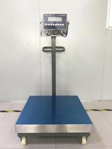 100kg带轮子可移动的工业电子秤 300公斤手推车式电子秤定制