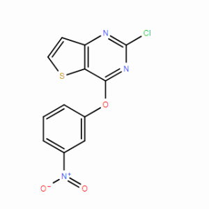 2-氯-4-(3-硝基 苯氧基)噻吩并[3,2-d]嘧啶 CAS：1353553-07-7  科研实验用