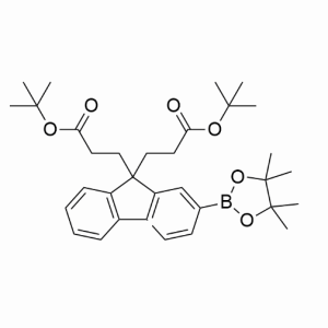 二叔丁基 3,3'-(2-(4,4,5,5-四甲基-1,3,2-二氧雜硼芴烷-2-基)-9H-芴-9,9-二基)二丙酸