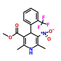 1,4-二氢-2,6-二甲基-5-硝基-4-(2-[三氟甲基]苯基)吡啶-3-羧酸甲酯CAS号：71145-03-4现货